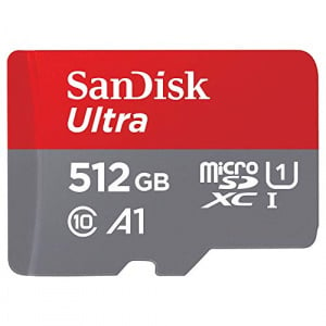 SanDisk 512GB Ultra microSDXC card + SD adapter
